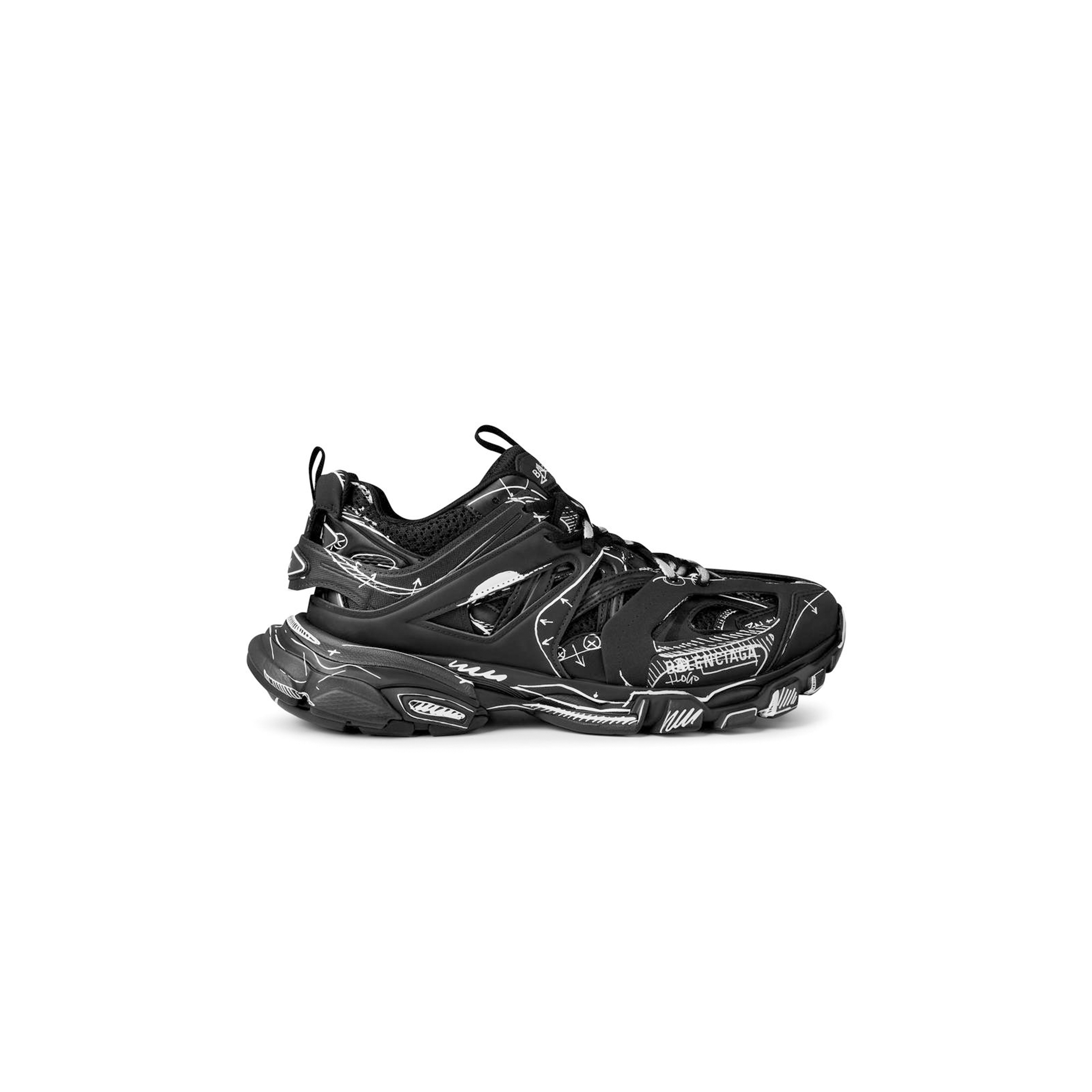 BALENCIAGA BLACK COMBINED TRACK SNEAKERS 542436W3BR22315